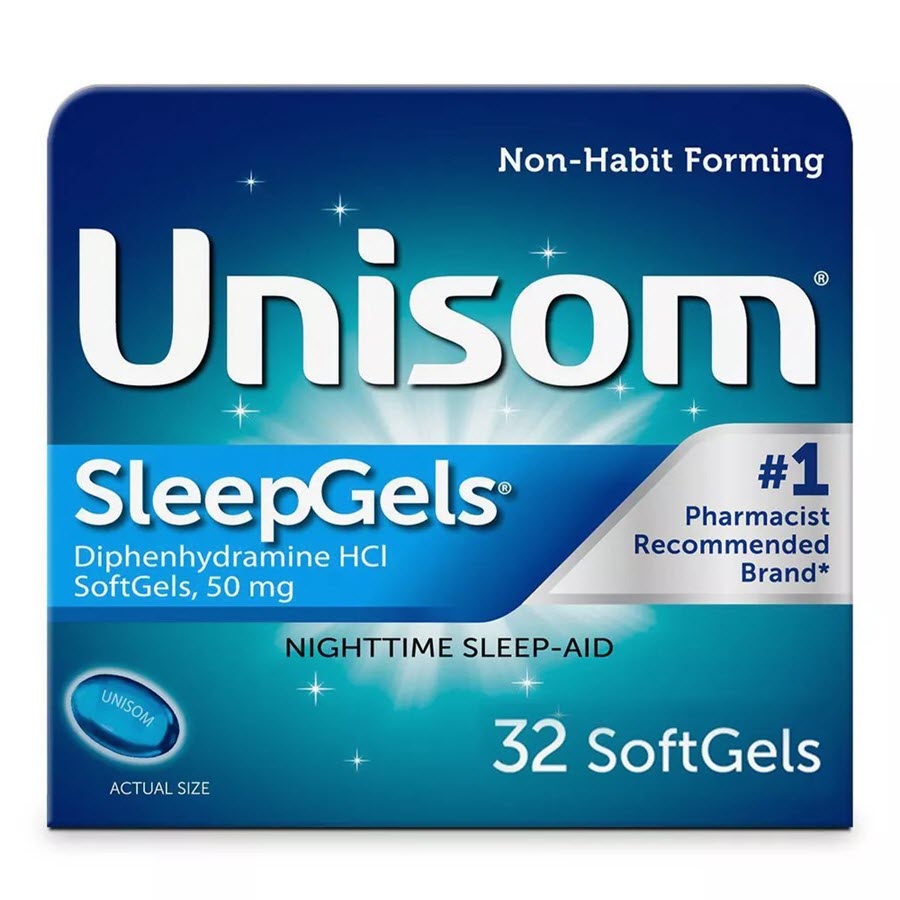 Unisom SleepGels Nighttime Sleep-Aid Softgels - Diphenhydramine HCl - 32ct