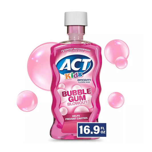 ACT Kids Bubblegum Anticavity Fluoride Mouthwash - 16.9 fl oz