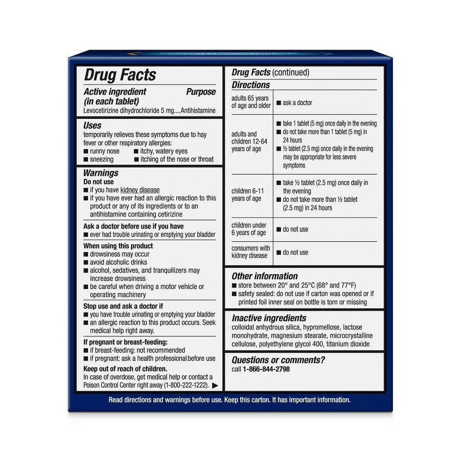 Xyzal Allergy Relief Tablets - Levocetirizine, 35ct