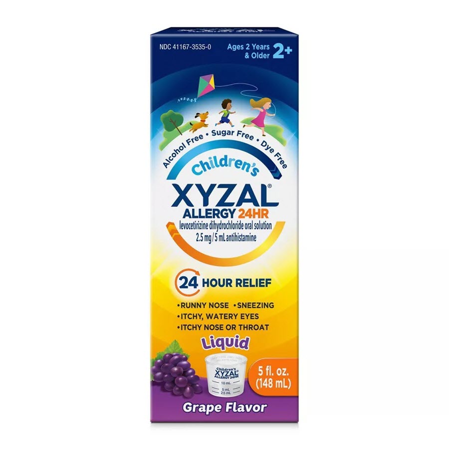 Children's Xyzal Levocetirizine Dihydrochloride Allergy Relief Liquid - Grape Flavor - 5 fl oz