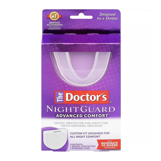 The Doctors Advanced Comfort Night Guard for Nighttime Teeth Grinding - 1ct Guard with Storage Case