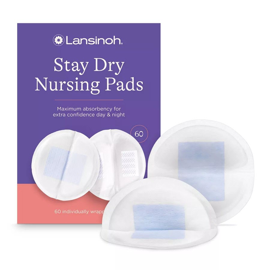 Lansinoh Stay Dry Disposable Nursing Pads, 60ct