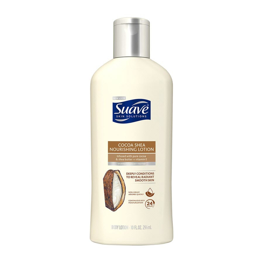 Suave Skin Solutions Body Lotion, Smoothing With Cocoa Butter and Shea, 10oz