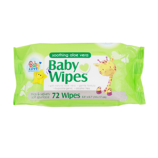 Baby Love Baby Wipes - Soothing Aloe Vera, 72ct