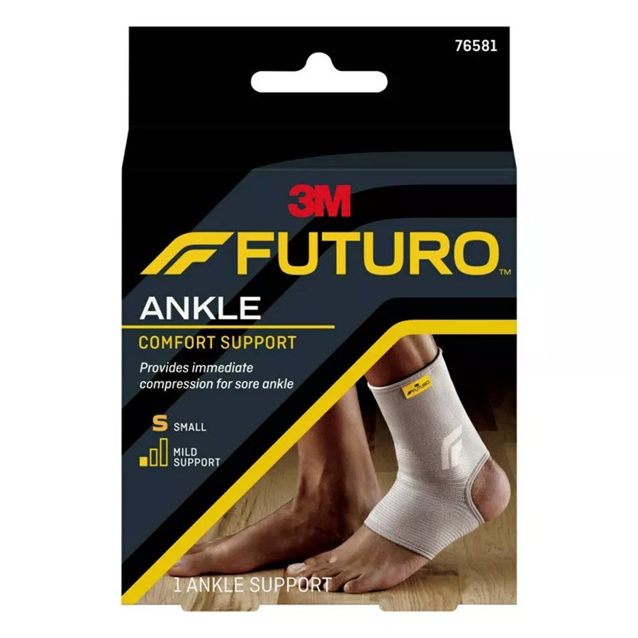 FUTURO Comfort Ankle Support with Breathable, 4-Way Stretch Material, S 76581EN