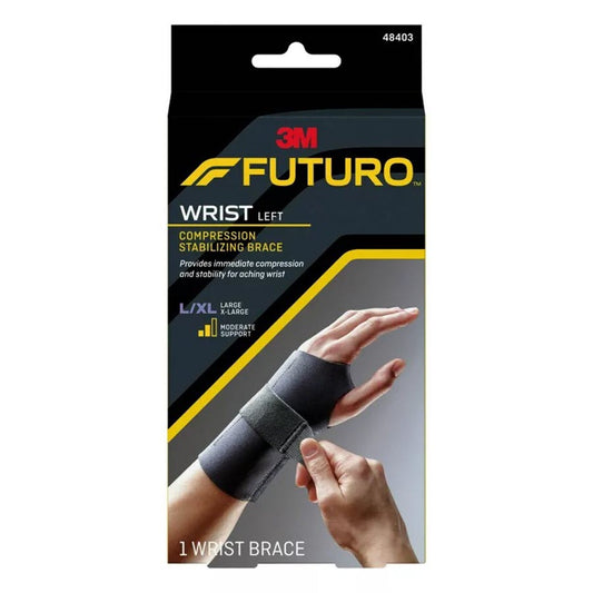 FUTURO Compression Stabilizing Wrist Brace - Left Hand, L/XL 48403EN