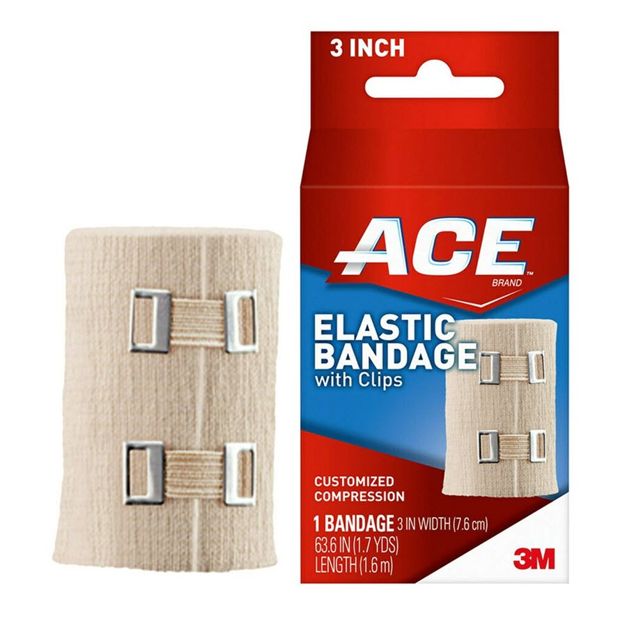 Ace 3" Elastic Bandage with Clips