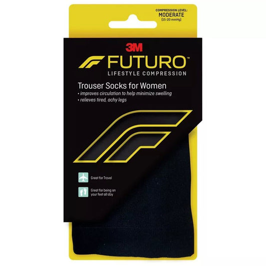 FUTURO Women's Trouser Socks, Relieves Spider and Varicose Veins, Large L71043EN