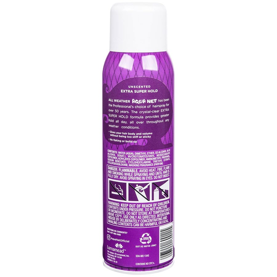 Aqua Net All Weather Professional Hairspray, Extra Super Hold, Unscented, 11oz