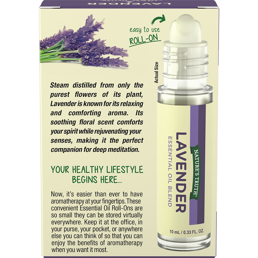 Natures Truth Aromatherapy Lavender Essential Oil Roll-On, 10ml