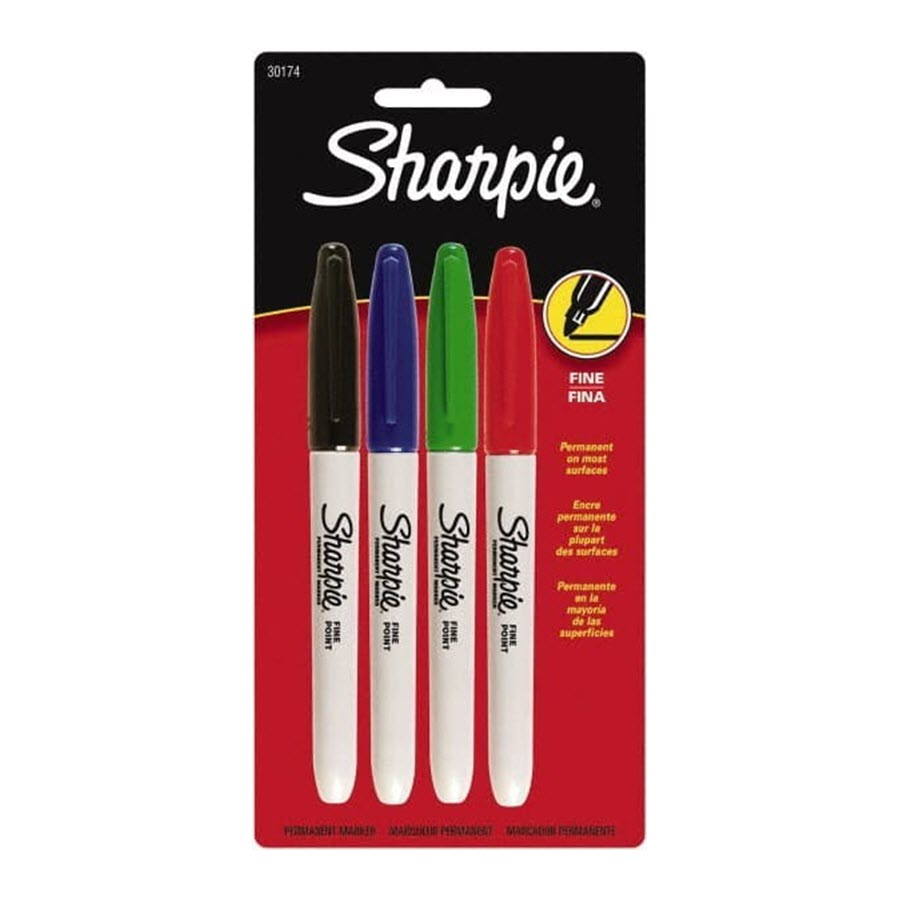 Sharpie Fine Point Permanent Marker, 4pk