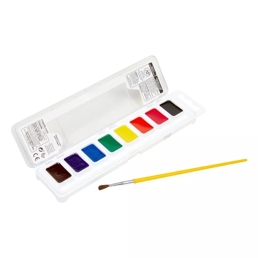 Crayola 8ct Kids Watercolor Paints with Brush