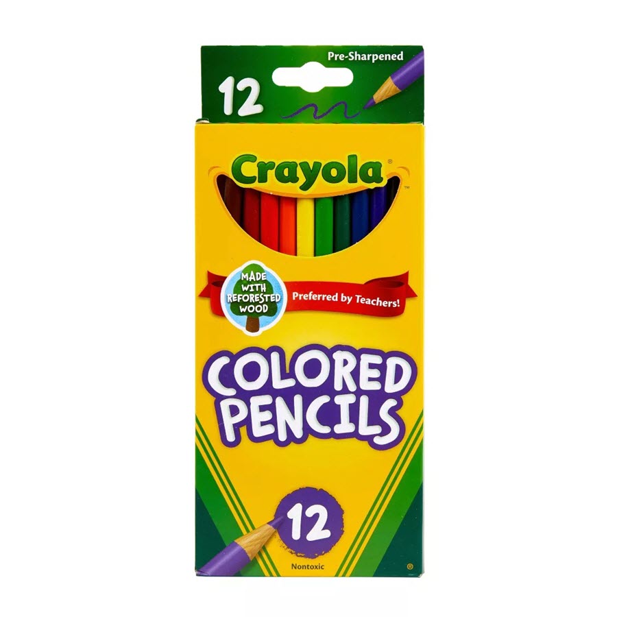 Crayola 12ct Kids Pre-Sharpened Colored Pencils