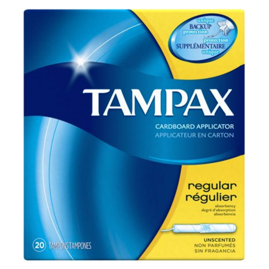 Tampax Tampons With Biodegradable Applicator, Regular Absorbancy - 20 Each