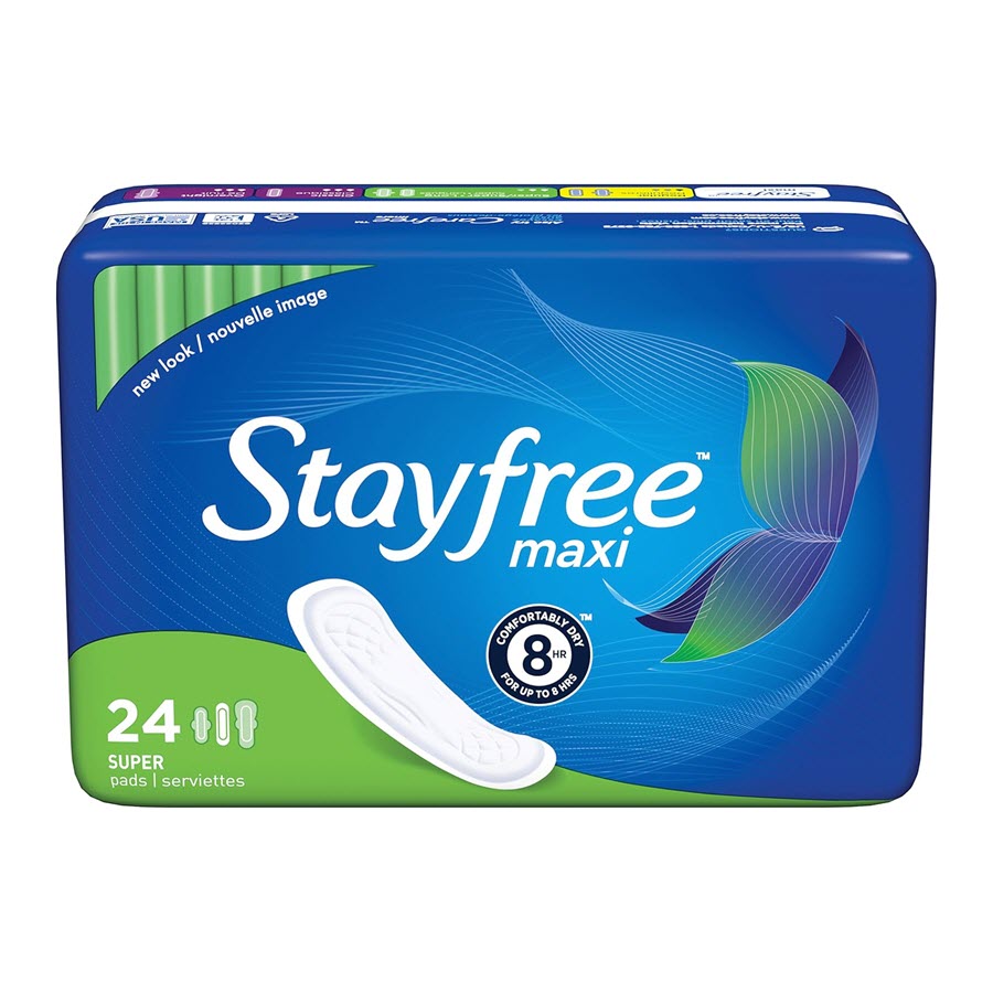 Stayfree Super Maxi Pad, 24