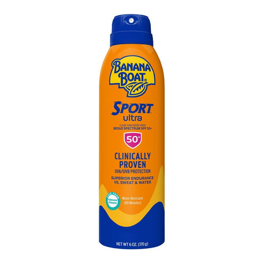 Banana Boat Ultra Sport Clear Sunscreen Spray - SPF 50, 6 oz