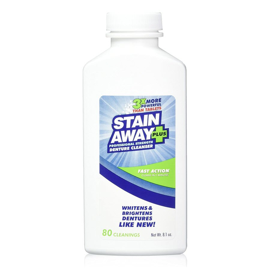 Stain Away Plus Denture Cleanser, 8.1oz