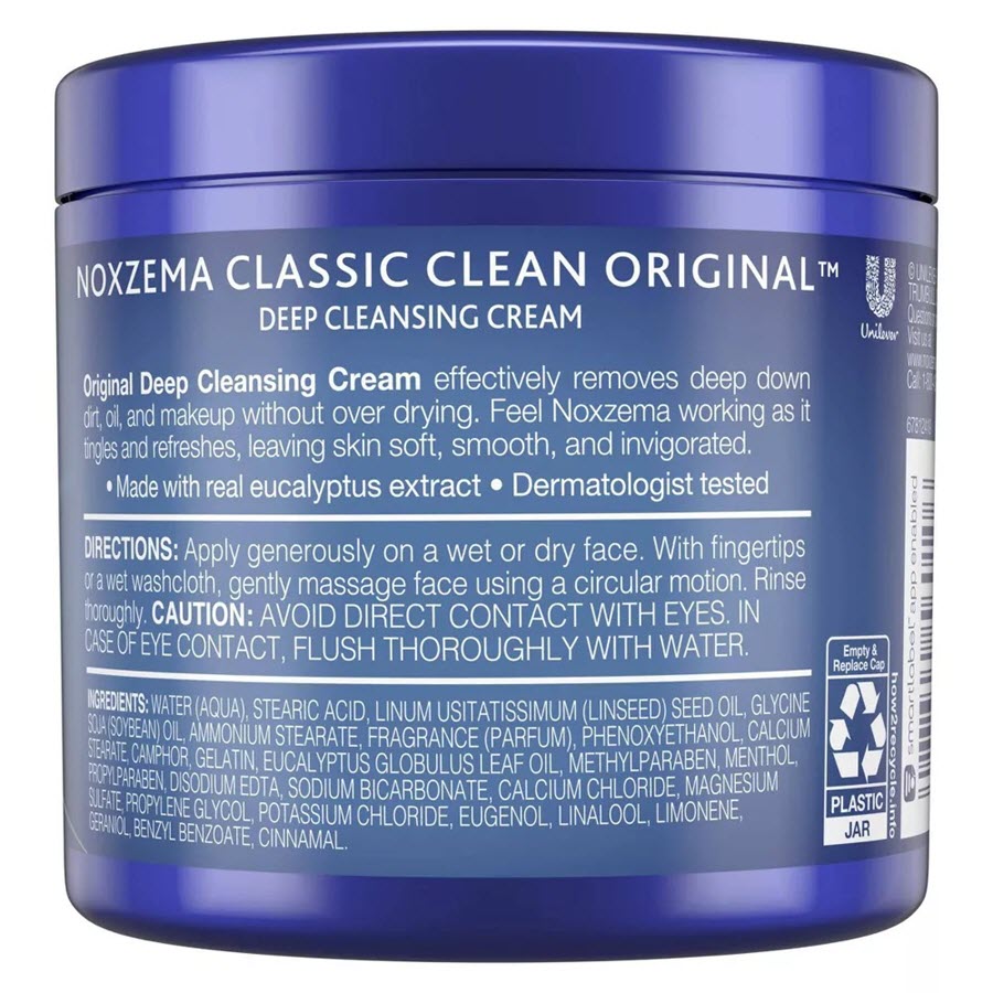 Noxzema Classic Clean Original Deep Cleansing Cream - Eucalyptus Scented - 12oz