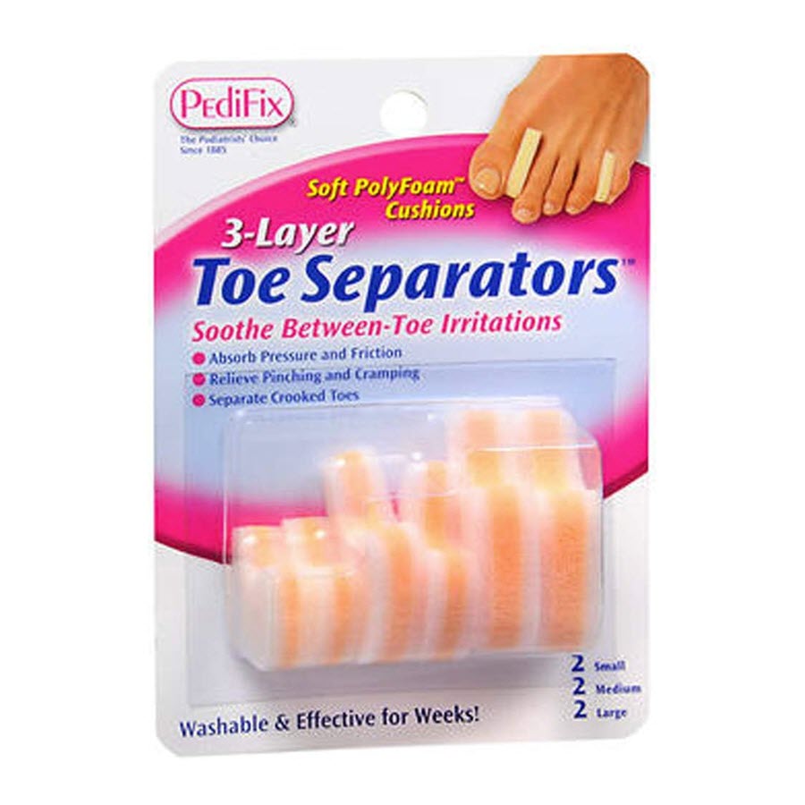 PediFix 3 Layer Toe Separators 6ct