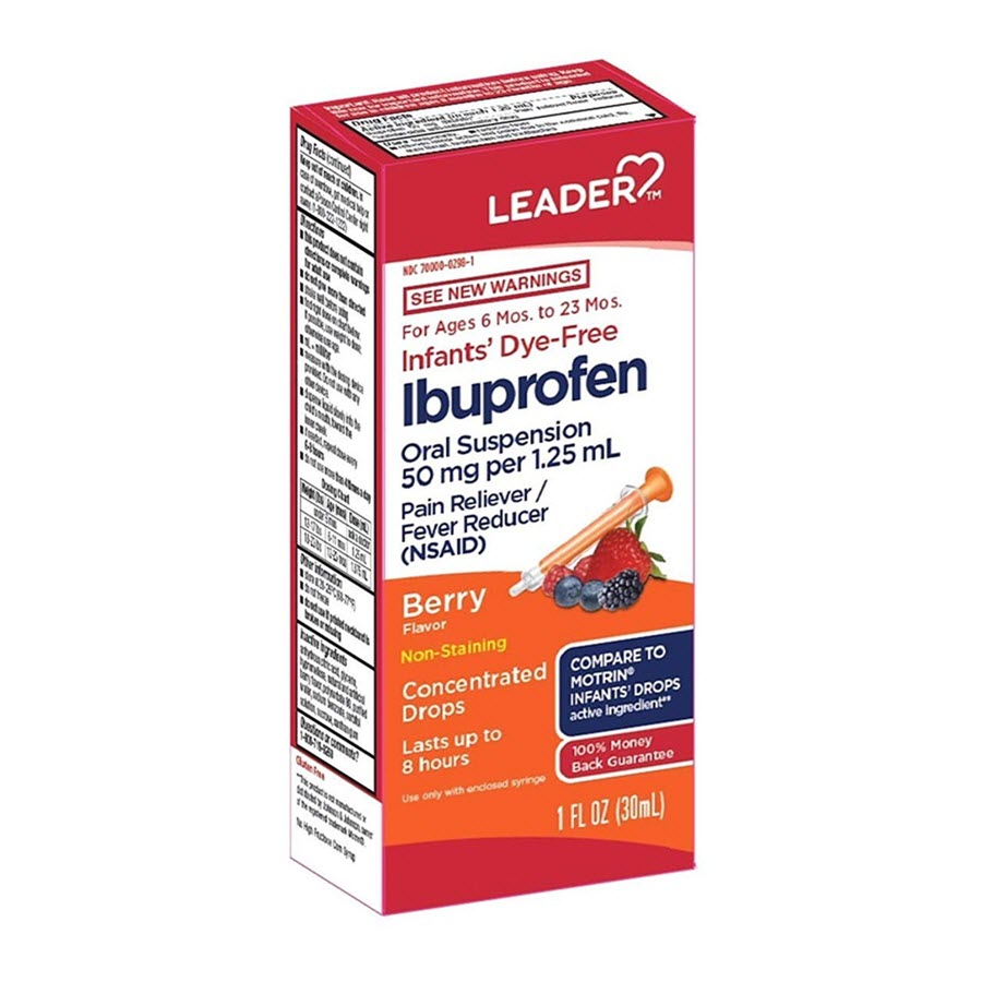 Leader Ibuprofen Dye Free Infants Berry Flavor, 1oz