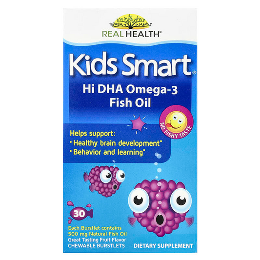 Real Health Bioglan Kids Smart Omega 3 Fish Oil, 30 Chewable Burstlets