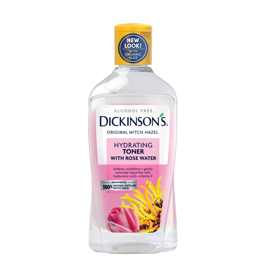 Dickinson's Enhanced Witch Hazel with Rosewater Alcohol-Free 98% Natural Formula Hydrating Toner - 16 fl oz