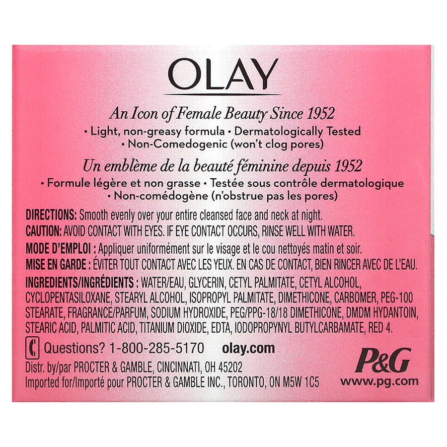 Olay Night Firming Cream, Oil-Free, Restores Hydration - 2oz