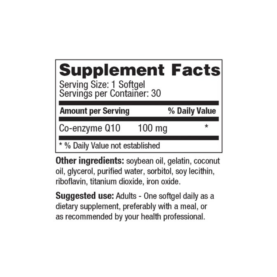 GeriCare Co Q10 100 mg Supplement, 30 Softgels