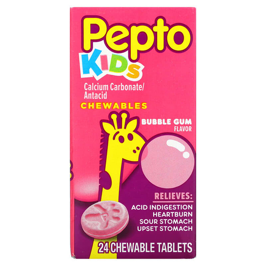 Pepto-Bismol Children's Antacid Chewable Tablets - Bubble Gum - 24ct