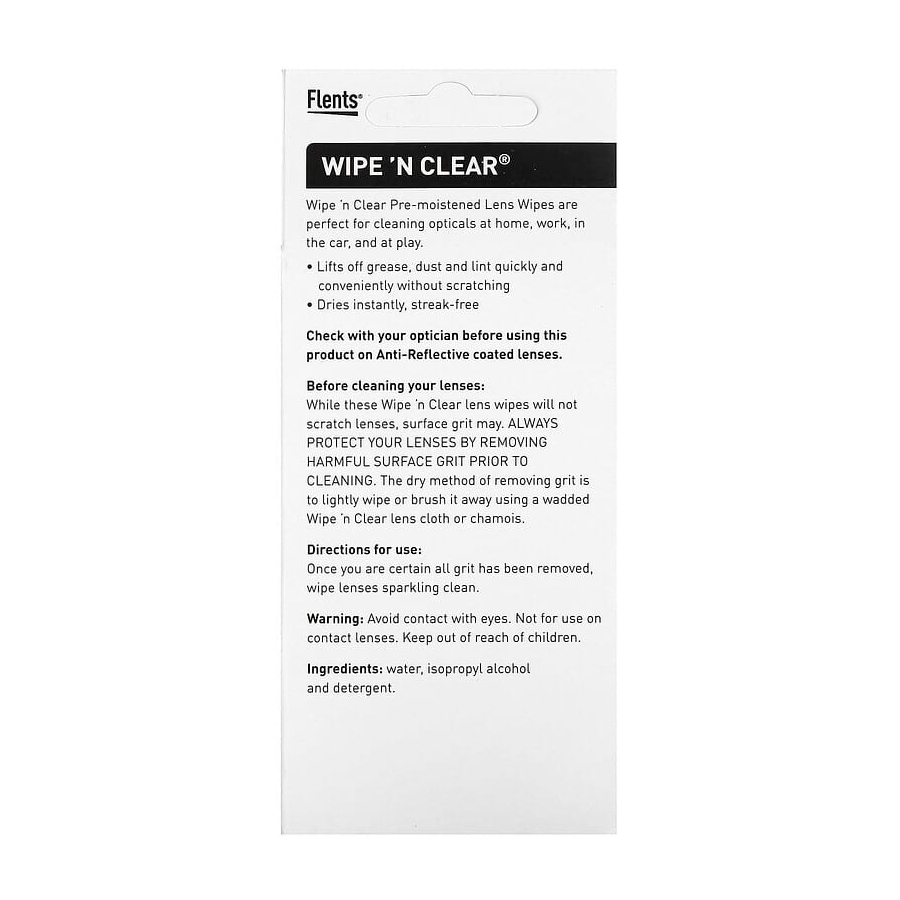 Flents Wipe N Clear Lens Cleansing Tissues - 20 Each