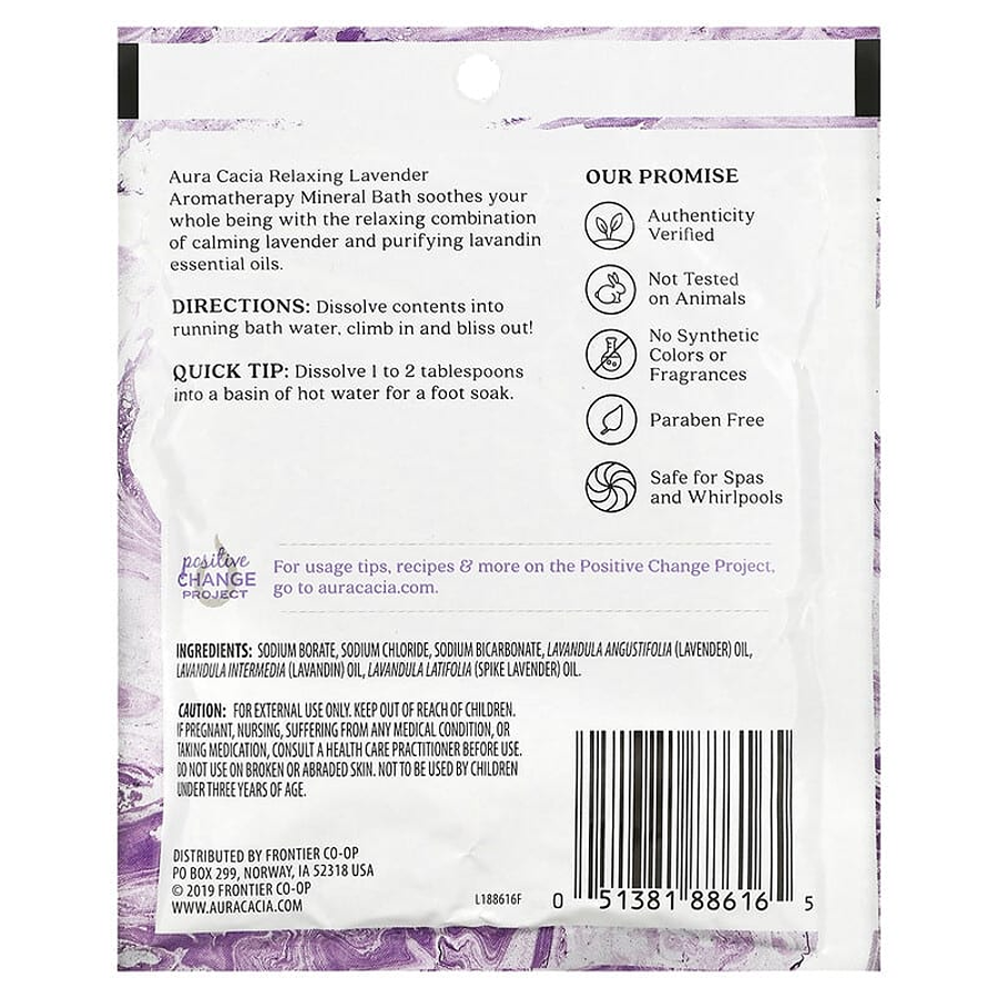 Aura Cacia Aromatherapy Foam Bath Relaxing Lavender 2.5 oz