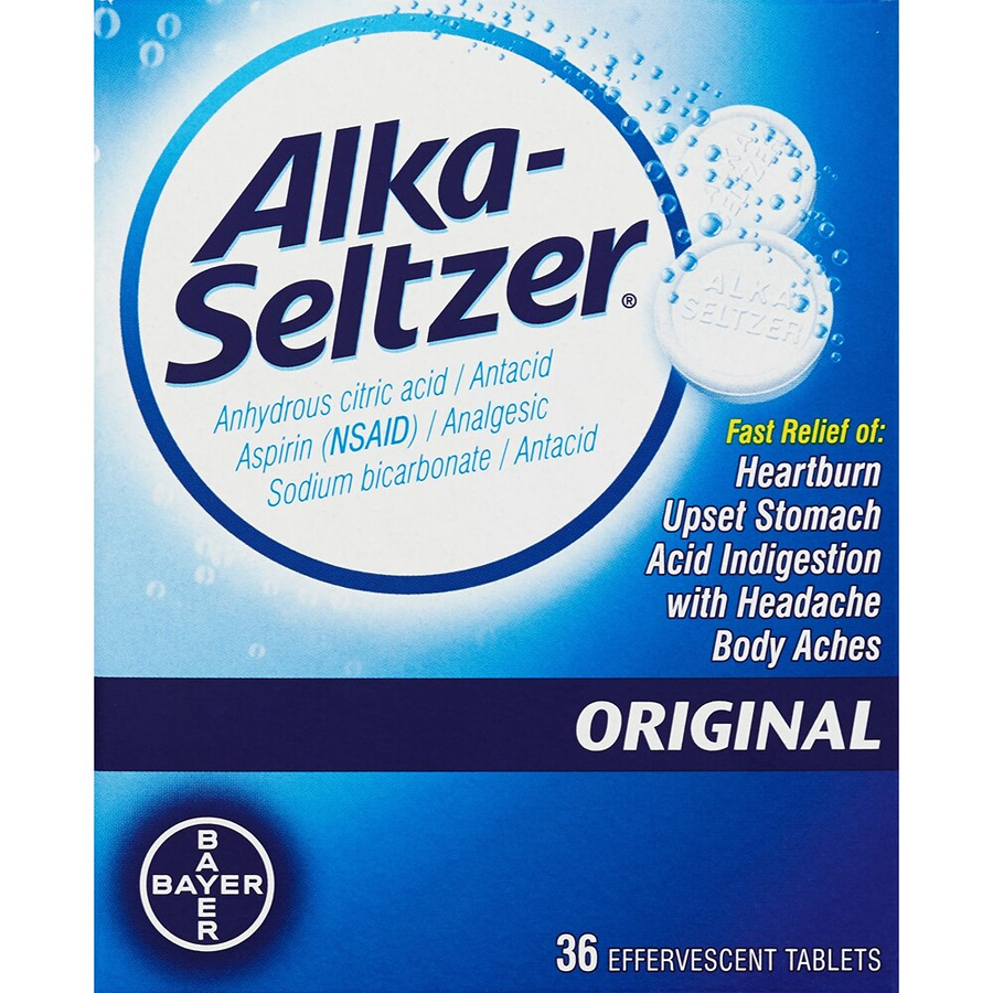 Alka-Seltzer Fast relief of Headache, Muscle Aches and Body Aches Original Effervescent Tablets - 36ct