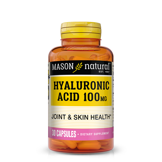 Mason Natural Hyaluronic Acid 100 Mg Capsules for Joint and Skin Health, 30 Ea