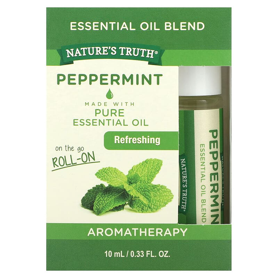 Nature's Truth Peppermint Essential Oil Roll-On Blend, 10ml