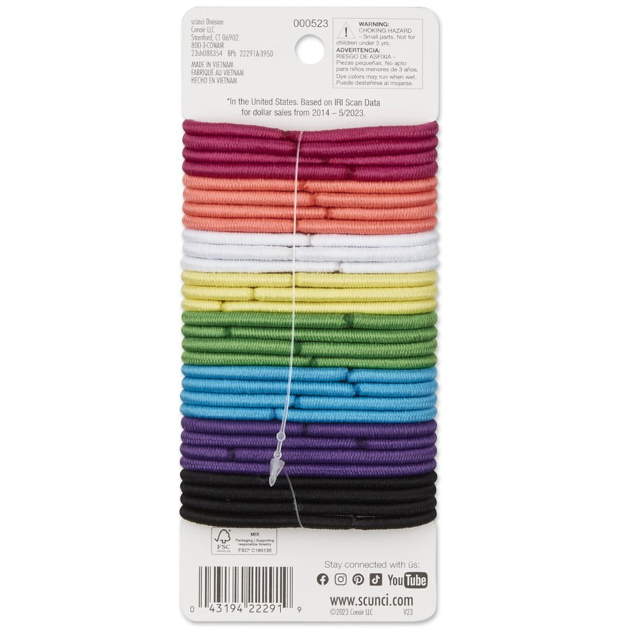 Scunci Vivid Color Hair Ties, 30ct