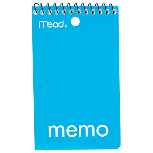 Mead 5" x 3" College Rule Wirebound Memo Book - 60 Sheets