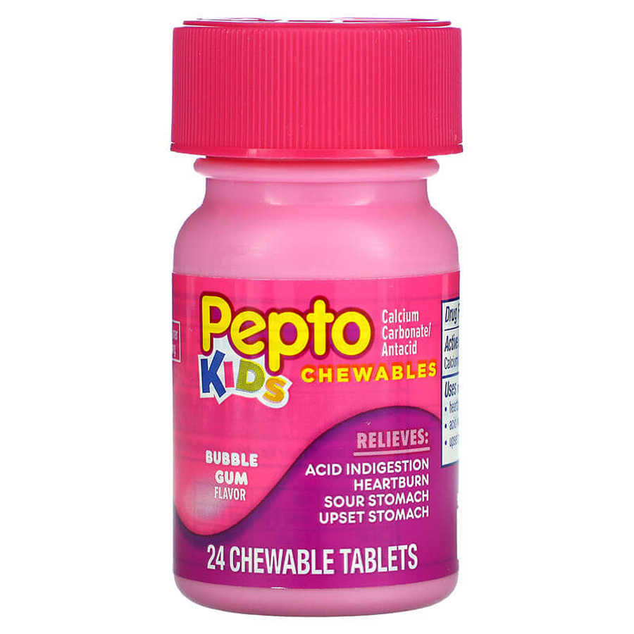 Pepto-Bismol Children's Antacid Chewable Tablets - Bubble Gum - 24ct