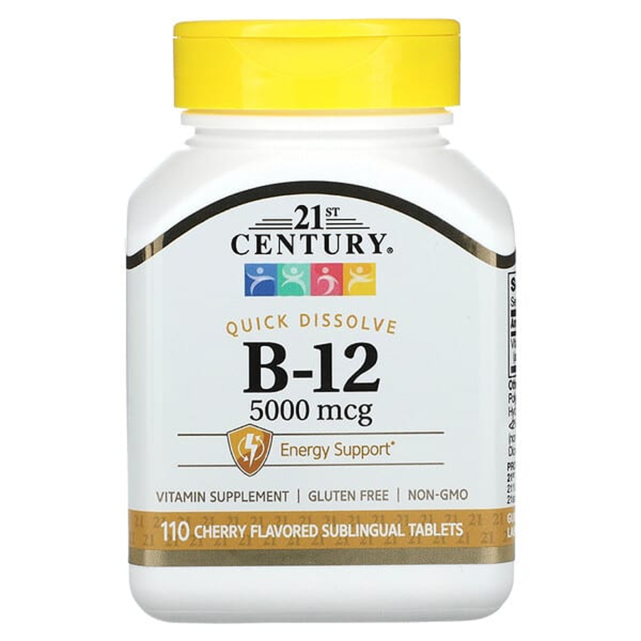 21st Century Vitamin B-12, 5000 mcg, Sublingual Tablets, 110 Count