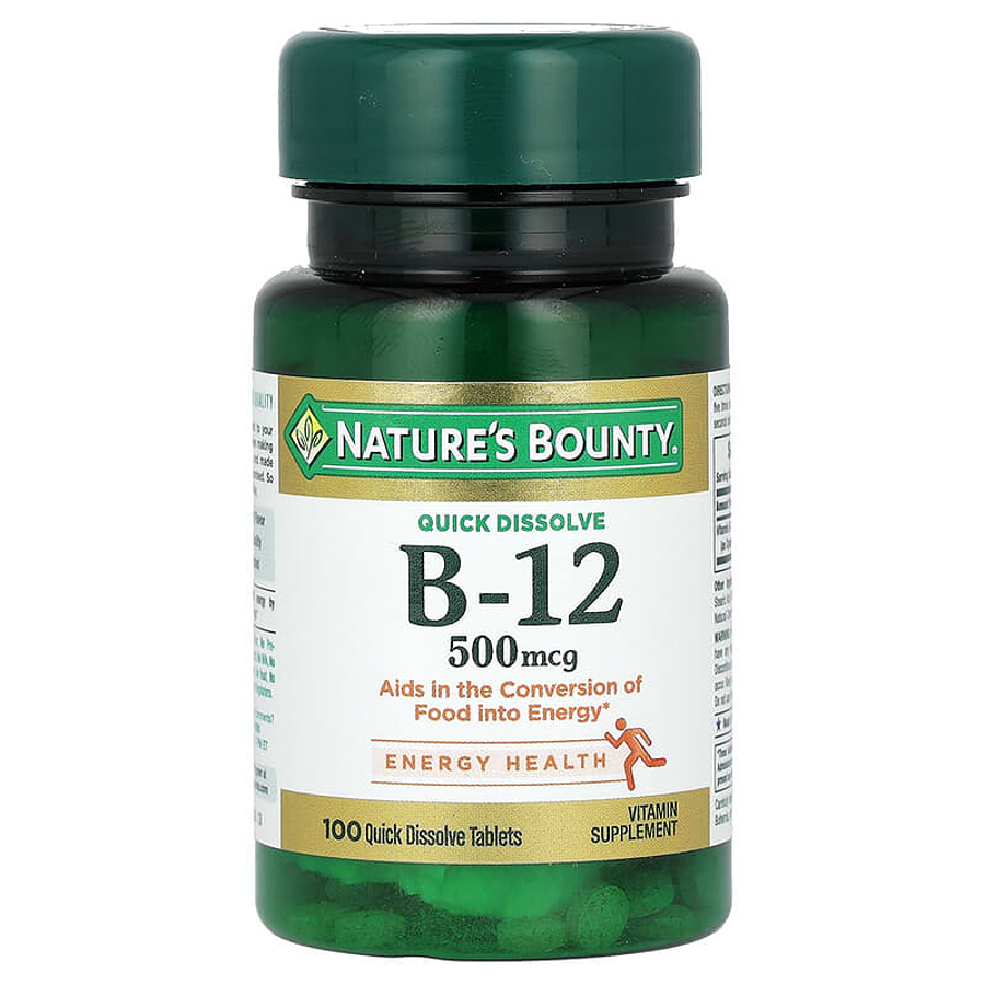 Nature's Bounty B-12 Tablets 500mcg, 100ct