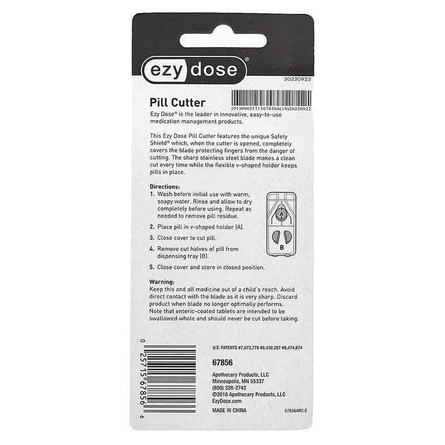 Ezy Dose Pill Cutter W/safety Shield S67856