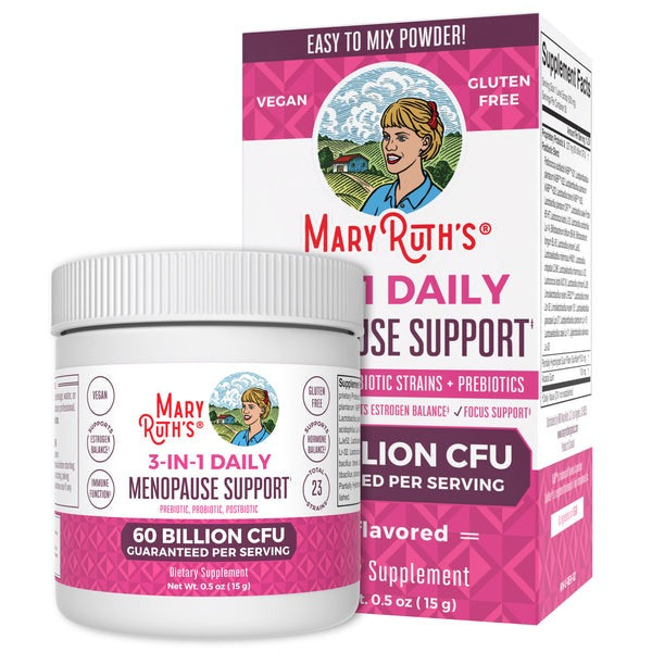 MaryRuth's Unflavored 3-in-1 Daily Menopause Support Powder 0.5 oz.