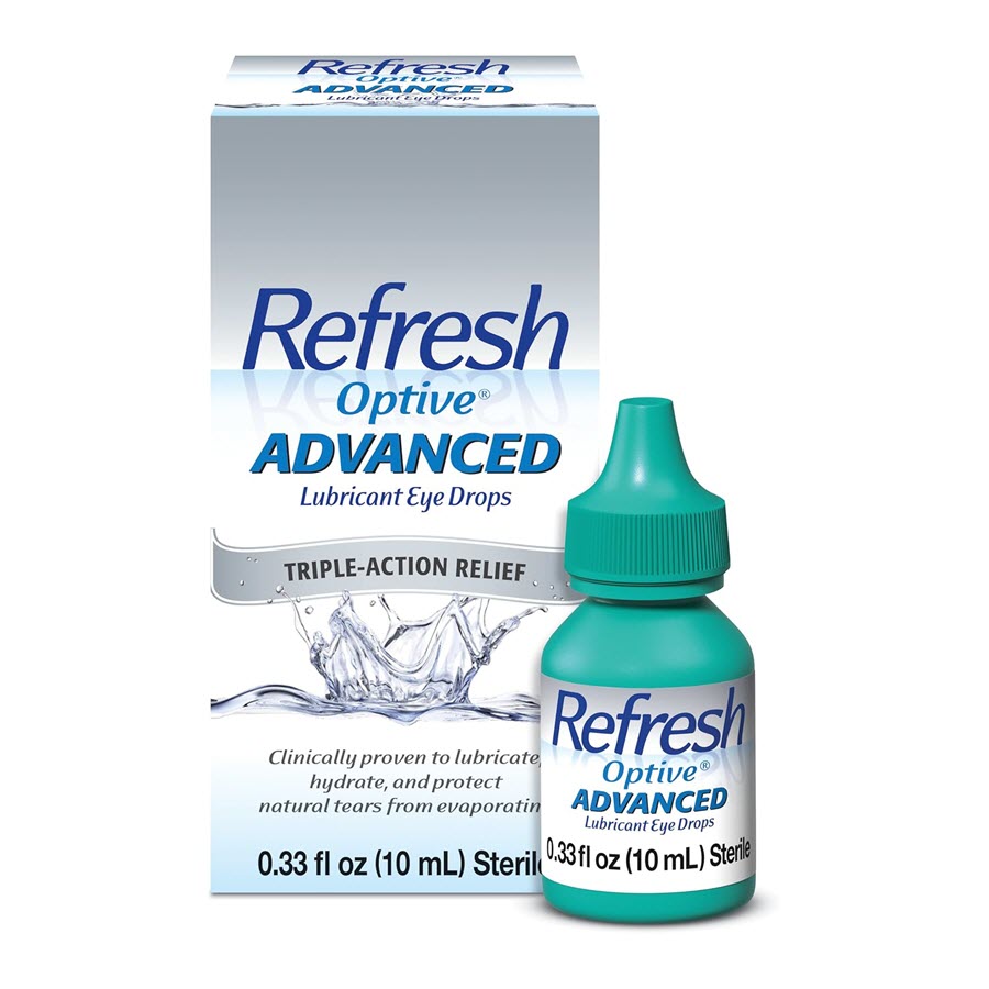 Refresh Optive Advanced Lubricant Eye Drops, 0.33 fl oz