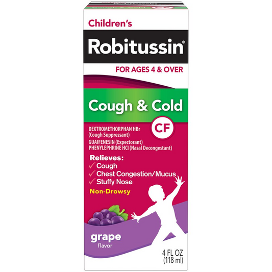 Robitussin Cf Children's Cough and Cold Relief Syrup, 4oz