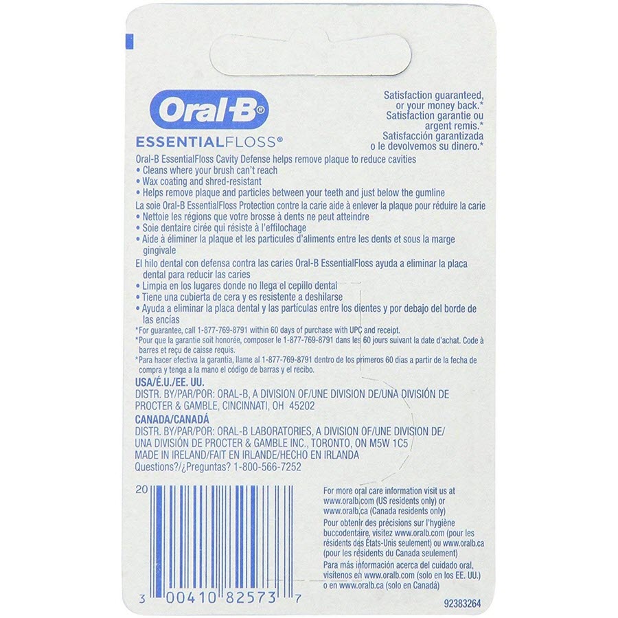 Oral-B Floss Essential Mint Wax, 54 Yards