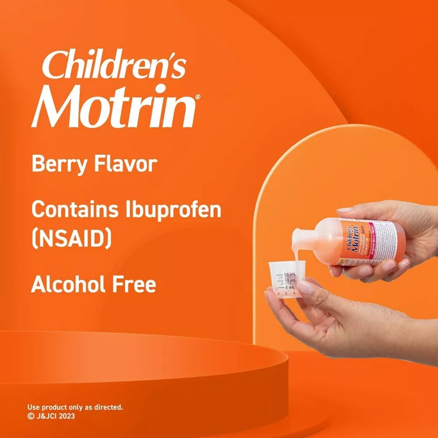 Children's Motrin Pain Reliever/Fever Reducer Liquid - Ibuprofen (NSAID) - Berry - 4 fl oz