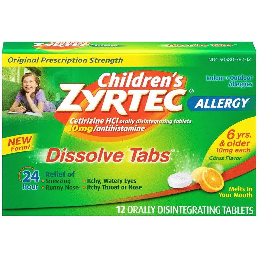 Zyrtec Children's 24-Hr Allergy Dissolve Tablets, Citrus 12 ea