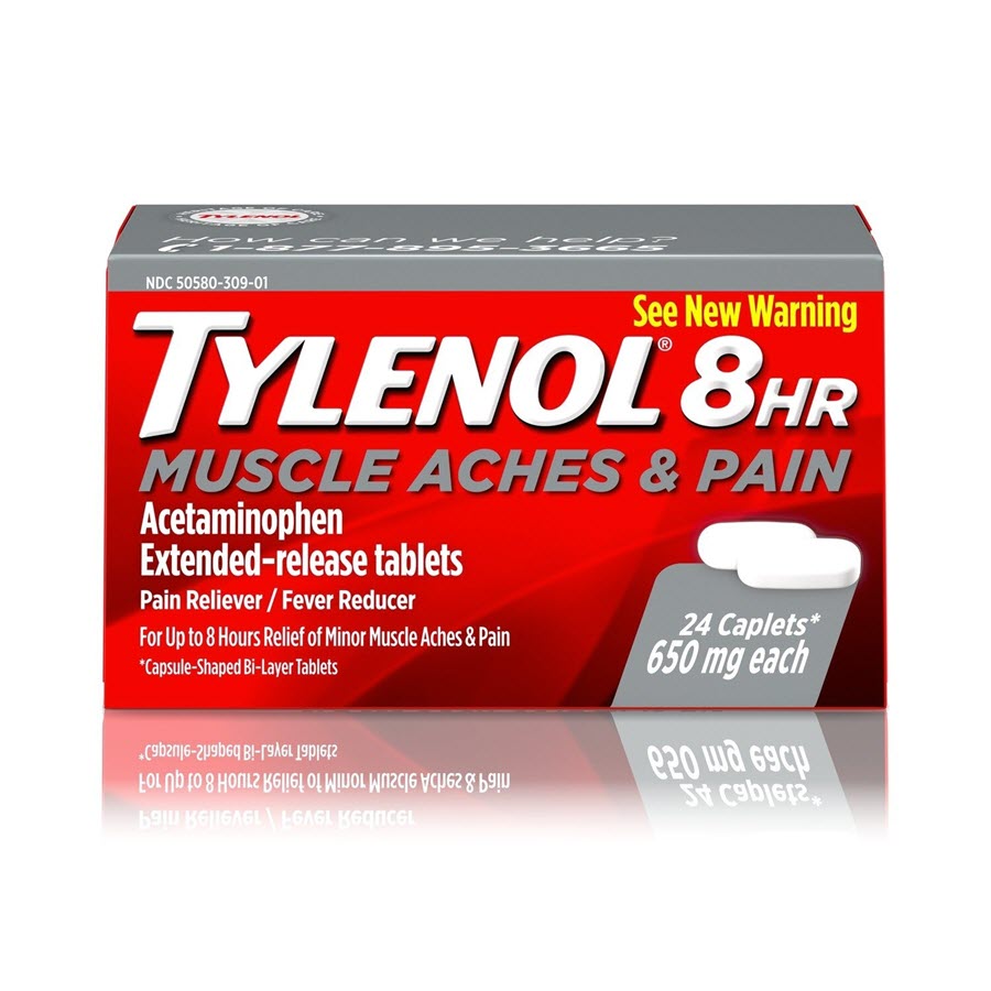 Tylenol 8 Hr Muscle Aches And Pain Capsules 650mg, 24ct