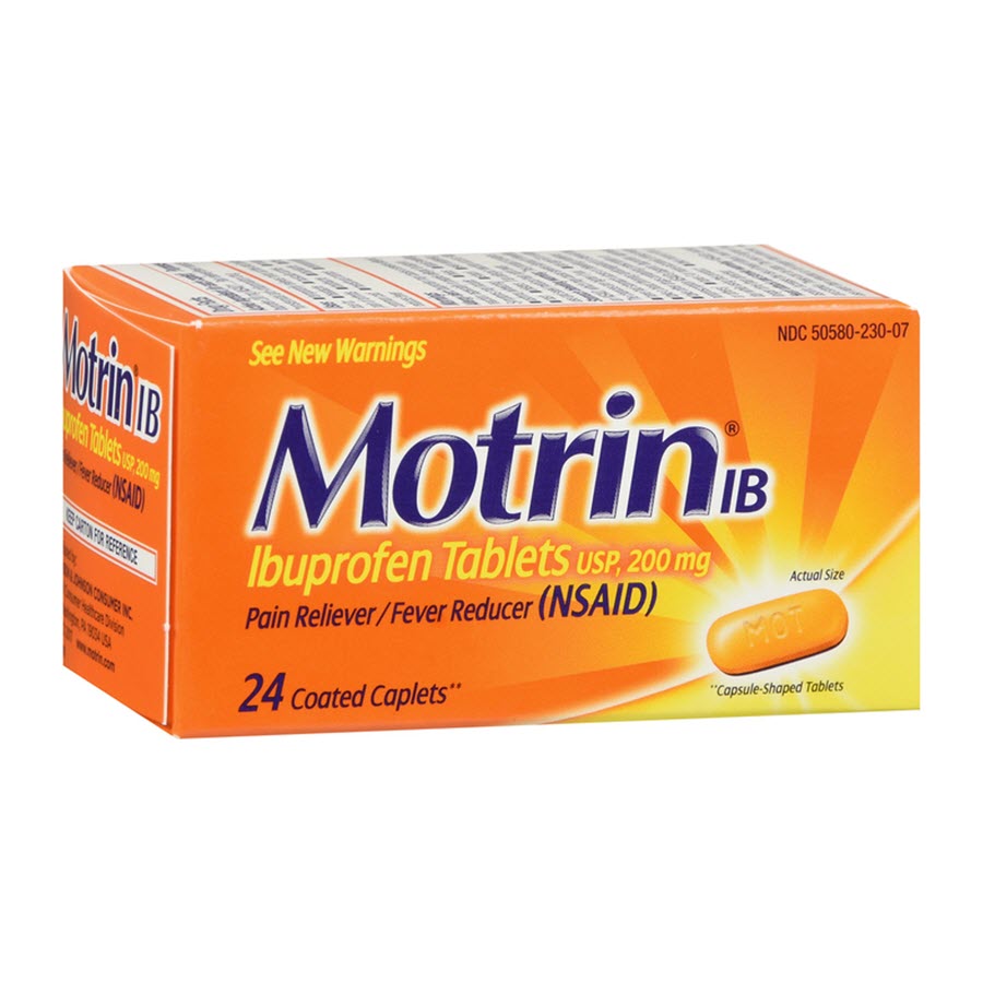 Motrin IB Pain Reliever-Fever Reducer Caplets 200mg, 24ct