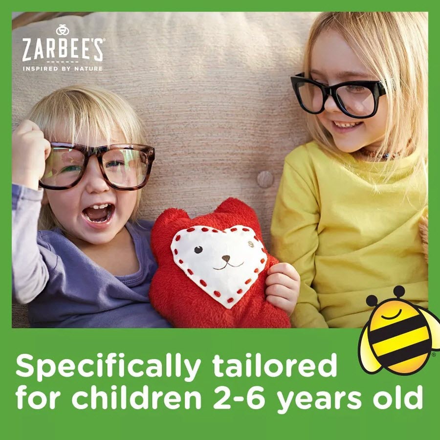 Zarbee's Kid's Cough + Mucus Daytime with Honey, Ivy Leaf, Zinc & Elderberry - Mixed Berry - 4 fl oz