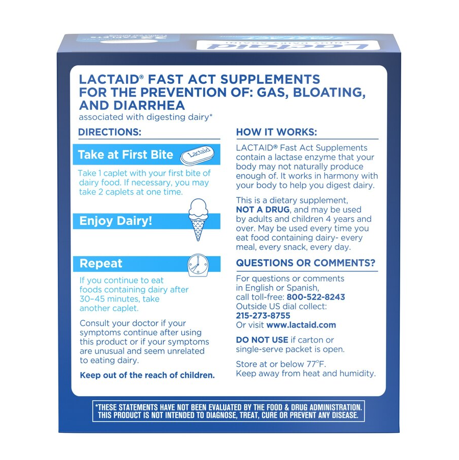 Lactaid Fast Act Caplets - 32ct